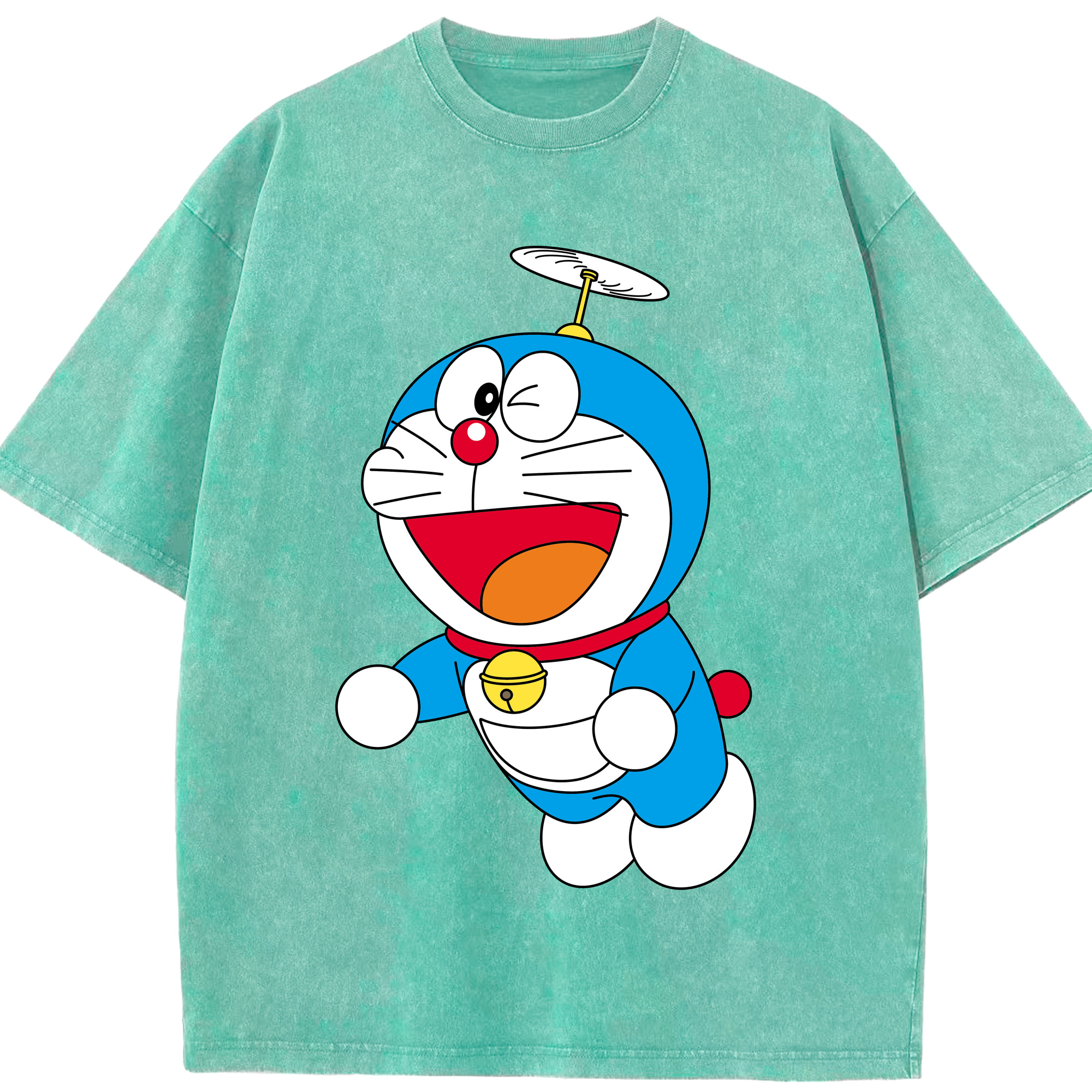 （画像用） ドラえもん Doraemon 綿100% ヴィンテージ風 半袖Tシャツ（フロントプリント）